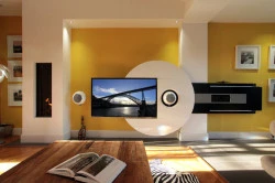 Conception d'un meuble TV avec écran encastré  